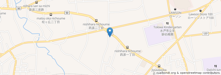 Mapa de ubicacion de ENEOS en Jepun, 茨城県, 水戸市.