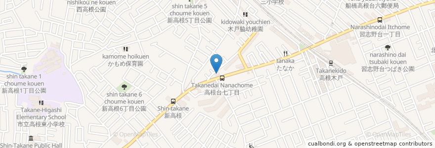 Mapa de ubicacion de かつまペットクリニック en 일본, 지바현, 船橋市.