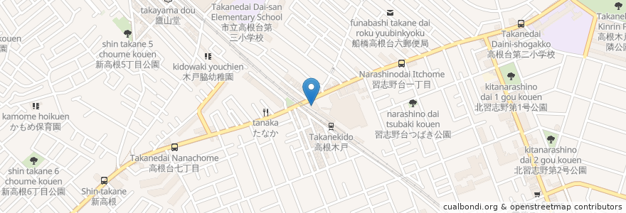 Mapa de ubicacion de はせがわデンタルクリニック en 日本, 千葉県, 船橋市.