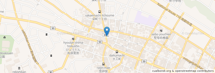Mapa de ubicacion de オリックスレンタカー en Japón, Prefectura De Ibaraki, 水戸市.