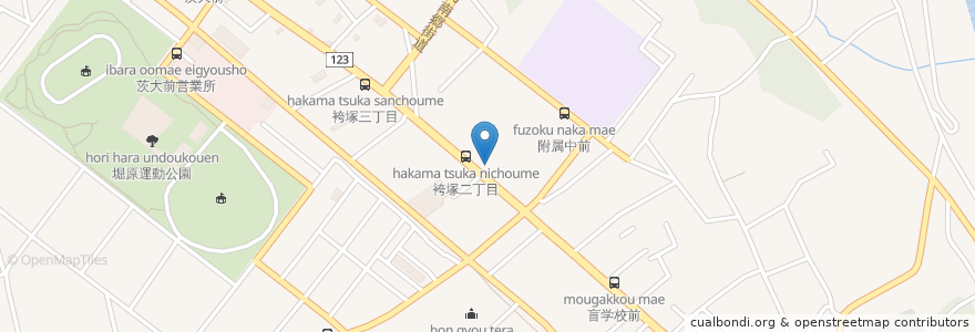 Mapa de ubicacion de 水戸信用金庫 en Japan, Ibaraki Prefecture, Mito.