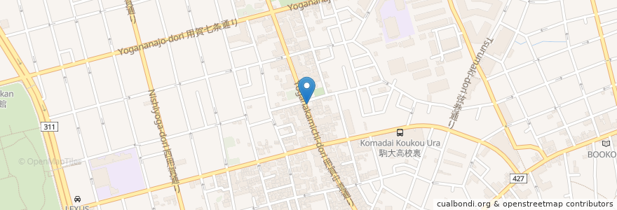 Mapa de ubicacion de タイムズ en Japonya, 東京都, 世田谷区.