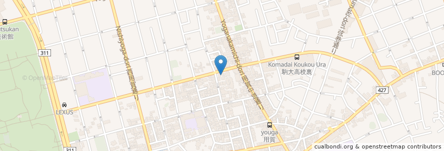 Mapa de ubicacion de 用賀アレルギークリニック en Japan, Tokyo, Setagaya.