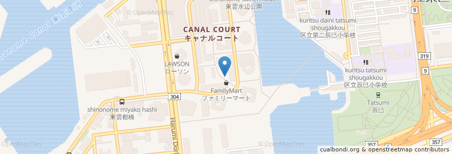 Mapa de ubicacion de くすりの福太郎 en 日本, 东京都/東京都, 江東区.