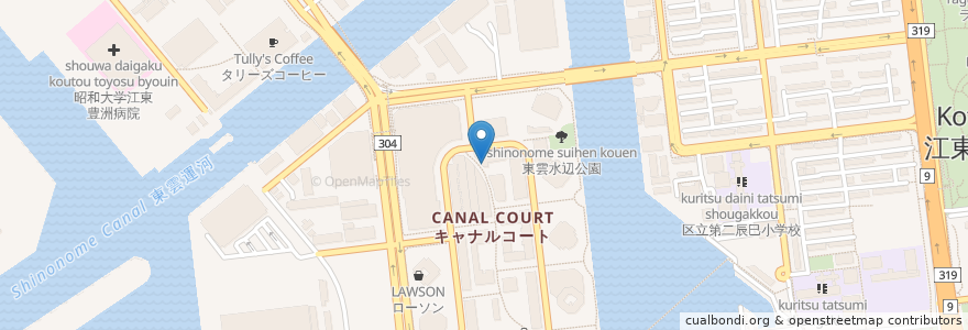 Mapa de ubicacion de かしわぎクリニック en ژاپن, 東京都, 江東区.