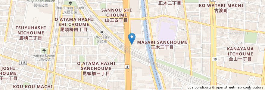 Mapa de ubicacion de 養老の瀧 en Япония, Айти, 名古屋市, 中川区.