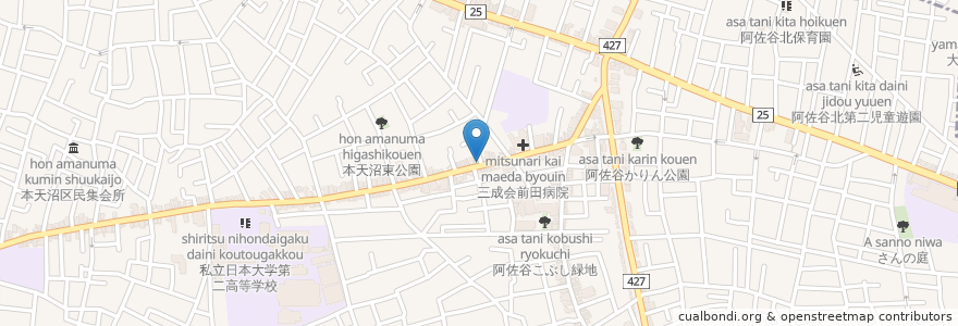 Mapa de ubicacion de かぶり en Jepun, 東京都, 杉並区.