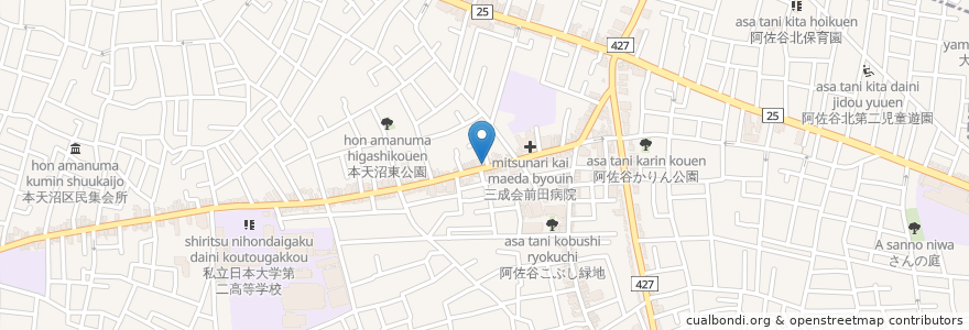 Mapa de ubicacion de sentiment en Jepun, 東京都, 杉並区.