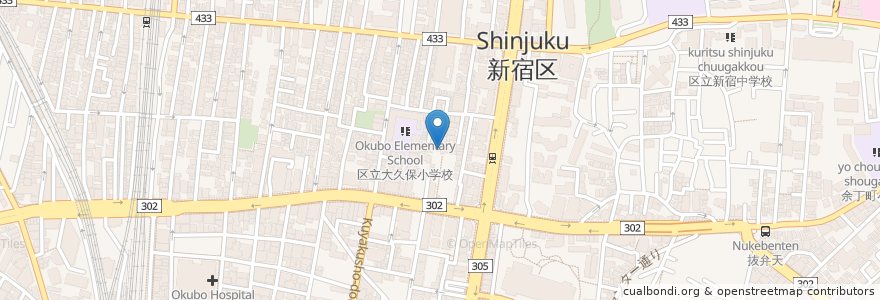 Mapa de ubicacion de がんこ 新宿 en اليابان, 東京都, 新宿区.