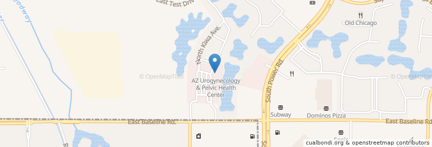 Mapa de ubicacion de AZ Urogynecology & Pelvic Health Center en アメリカ合衆国, アリゾナ州, Maricopa County, Mesa.