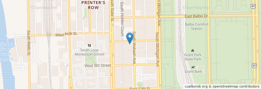 Mapa de ubicacion de Peet's Coffee en Stati Uniti D'America, Illinois, Chicago.
