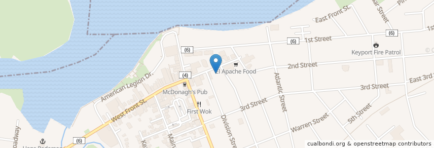 Mapa de ubicacion de Garibaldi Mexican Restaurant en Stati Uniti D'America, New Jersey, Monmouth County, Keyport.