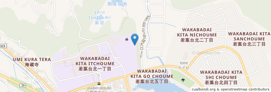 Mapa de ubicacion de 屋根付きベンチ en Japón, Prefectura De Tottori, 鳥取市.
