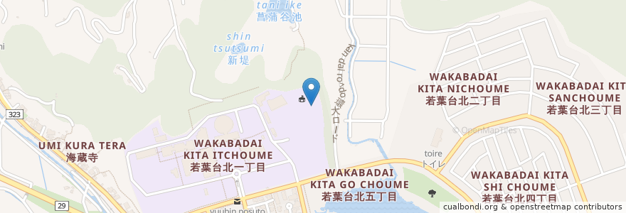 Mapa de ubicacion de 屋根付きベンチ en 일본, 돗토리현, 鳥取市.