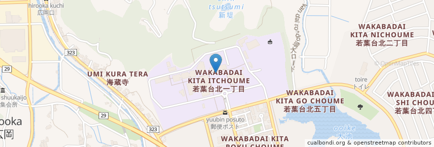 Mapa de ubicacion de 長いベンチ en Japan, Präfektur Tottori, 鳥取市.