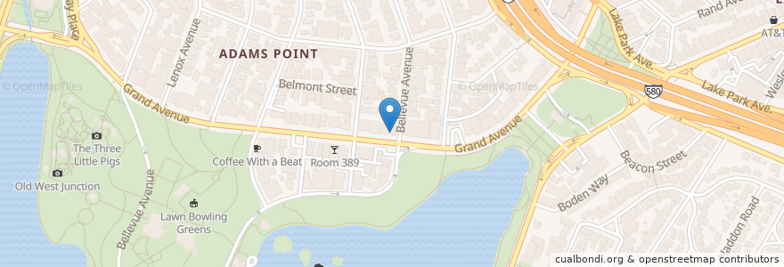 Mapa de ubicacion de Perch Coffeehouse en Stati Uniti D'America, California, Contea Di Alameda, Oakland.