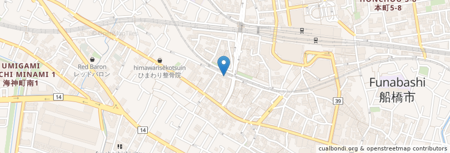 Mapa de ubicacion de La Bonta en اليابان, 千葉県, 船橋市.