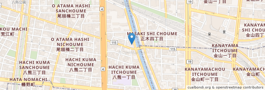 Mapa de ubicacion de つけ麺 丸和 en 日本, 愛知県, 名古屋市, 中川区.