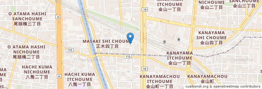 Mapa de ubicacion de Binhdan en Japan, 愛知県, Nagoya.