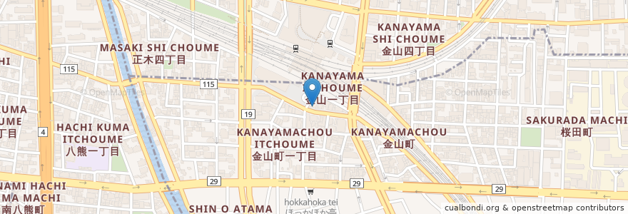 Mapa de ubicacion de 素材屋 en 日本, 爱知县, 名古屋市, 熱田区.