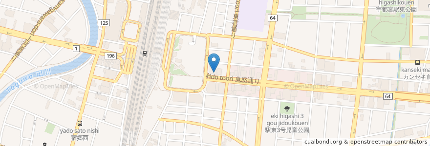 Mapa de ubicacion de 山内農場 en Jepun, 栃木県, 宇都宮市.
