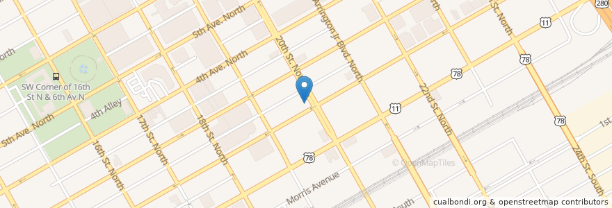 Mapa de ubicacion de Paramount en 미국, 앨라배마, Birmingham, Jefferson County.