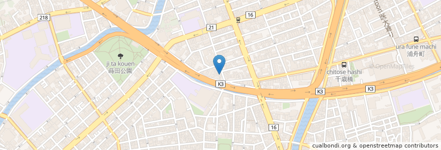Mapa de ubicacion de カシワバ薬局 en 日本, 神奈川県, 横浜市, 南区.