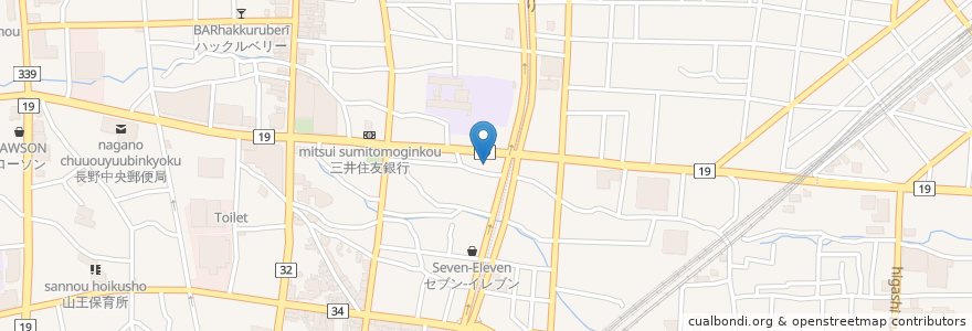 Mapa de ubicacion de 昌栄タクシー en Japonya, 長野県, 長野市.