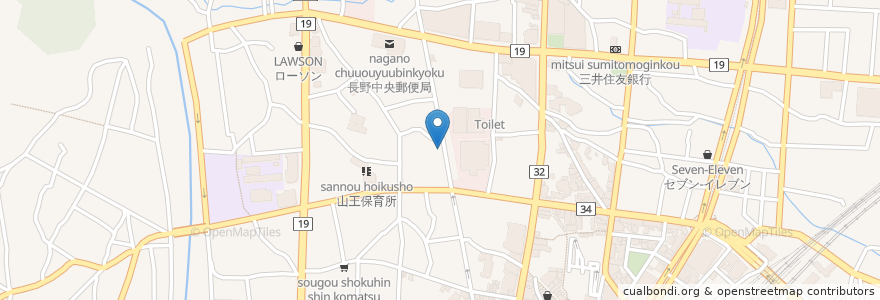 Mapa de ubicacion de Caffe assaisonner en Japão, Nagano, Nagano.