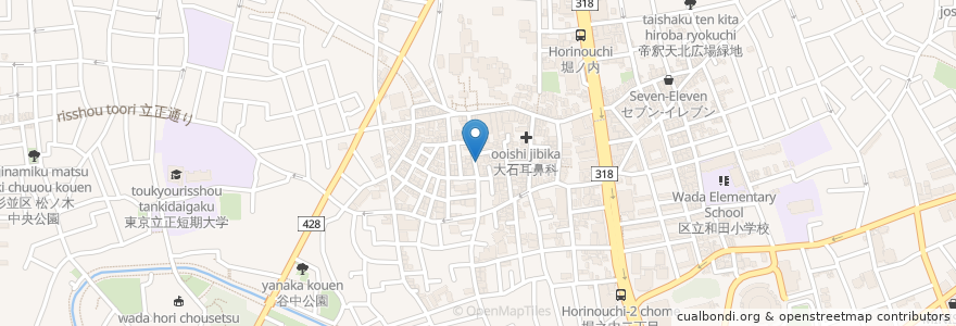 Mapa de ubicacion de 堀ノ内歯科医院 en Giappone, Tokyo, 杉並区.