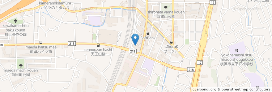 Mapa de ubicacion de 山手クリニック en Japão, 神奈川県, 横浜市, 戸塚区.