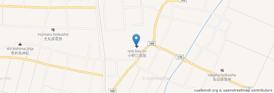 Mapa de ubicacion de 小野江医院 en Japan, 石川県, 小松市.