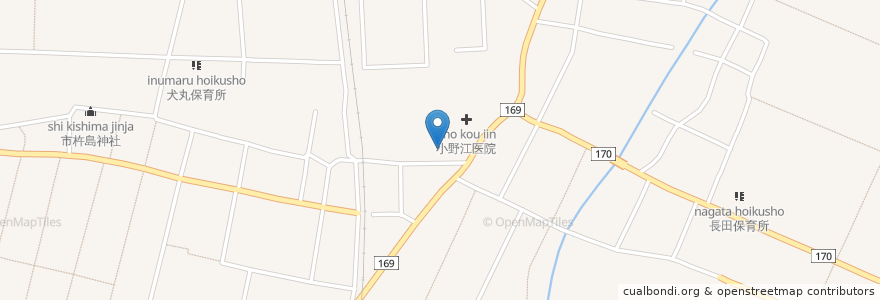 Mapa de ubicacion de 米田整骨院 en 日本, 石川県, 小松市.