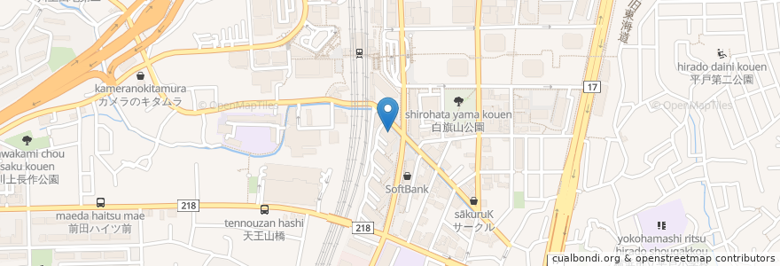 Mapa de ubicacion de よろい寿司 en 日本, 神奈川縣, 横滨市, 戸塚区.