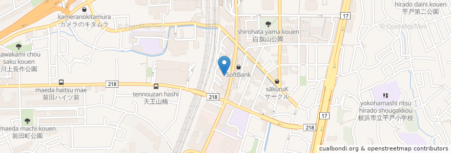 Mapa de ubicacion de わっふる動物病院 en 日本, 神奈川県, 横浜市, 戸塚区.
