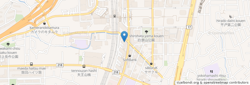 Mapa de ubicacion de 品濃酒場 en Japon, Préfecture De Kanagawa, 横浜市, 戸塚区.