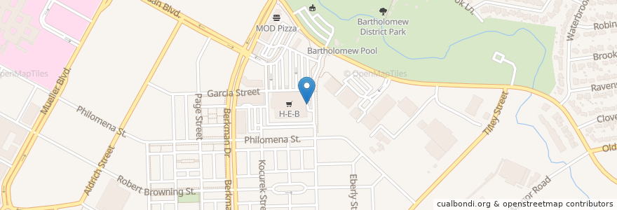 Mapa de ubicacion de H-E-B Pharmacy en Amerika Birleşik Devletleri, Teksas, Travis County, Austin.