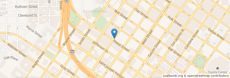 Mapa de ubicacion de Tellepsen YMCA en États-Unis D'Amérique, Texas, Houston, Harris County.