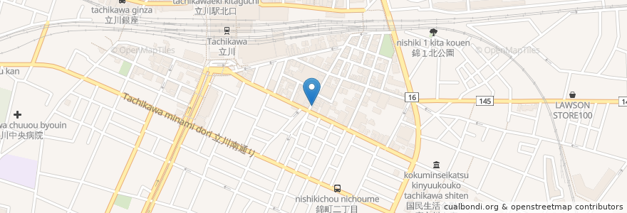 Mapa de ubicacion de 天下一品　立川店 en Jepun, 東京都, 立川市.