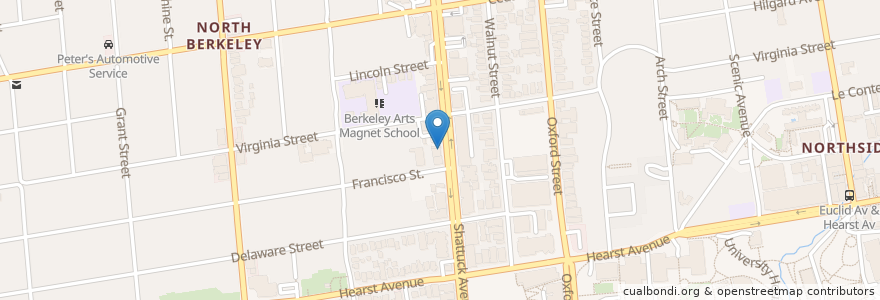 Mapa de ubicacion de Agrodolce en 미국, 캘리포니아주, 앨러미다 군, Berkeley.