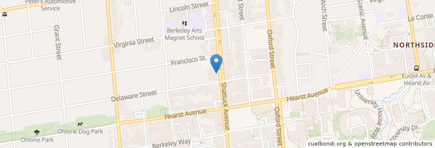 Mapa de ubicacion de Corso en Stati Uniti D'America, California, Contea Di Alameda, Berkeley.
