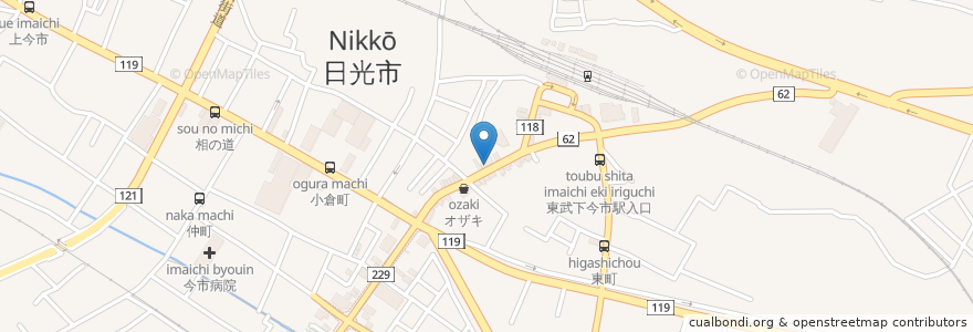 Mapa de ubicacion de おおはしアイクリニック en 日本, 栃木県, 日光市.