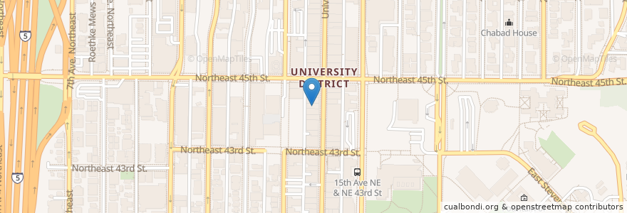 Mapa de ubicacion de Landmark Varsity en 미국, 워싱턴, King County, Seattle.