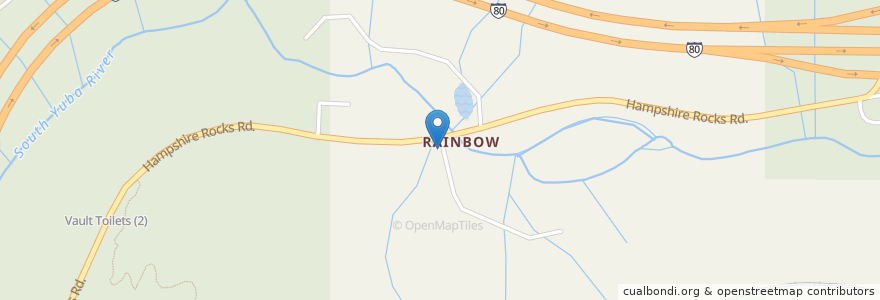 Mapa de ubicacion de Rainbow Tavern en Amerika Birleşik Devletleri, Kaliforniya, Placer County.