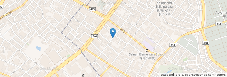 Mapa de ubicacion de やんも en Jepun, 東京都, 渋谷区.