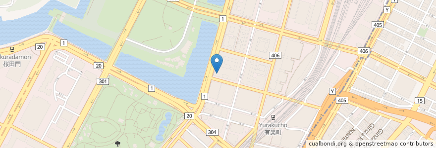 Mapa de ubicacion de 帝国劇場 en Япония, Токио, Тиёда.