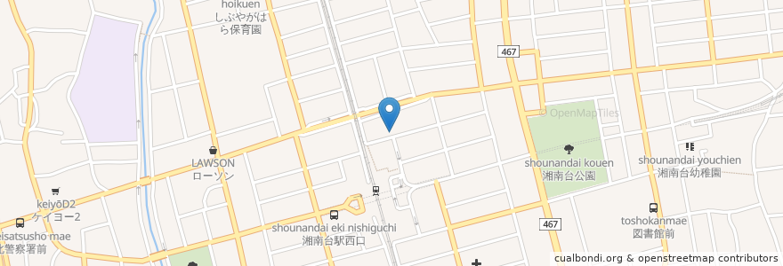 Mapa de ubicacion de 湘南台東口薬局 en 일본, 가나가와현, 藤沢市.