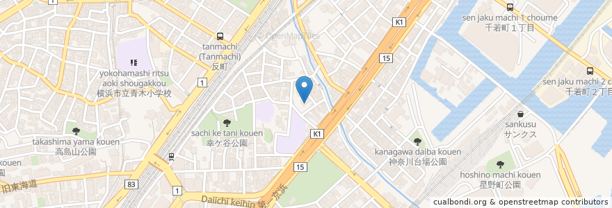 Mapa de ubicacion de 宗興寺 en Japón, Prefectura De Kanagawa, Yokohama, 神奈川区.