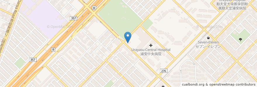 Mapa de ubicacion de ジョリーパスタ en Japan, 千葉県, 浦安市.
