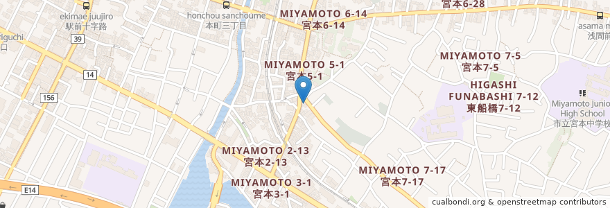 Mapa de ubicacion de かとう en 일본, 지바현, 船橋市.